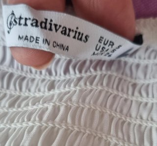 Top Stradivarius bianco tg. S