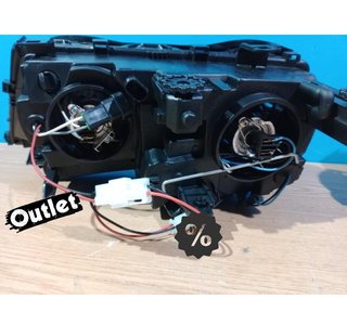 JI FAROS BMW E46 OJOS ANGEL LED CCFL 4 PUERTAS 01-05 FONDO N