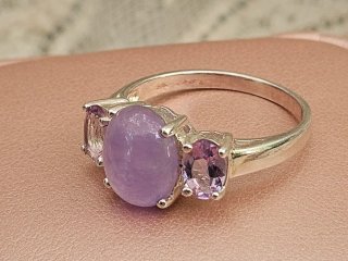 Anillo Plata 925 Jade Lavanda Amatista