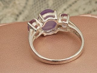 Anillo Plata 925 Jade Lavanda Amatista