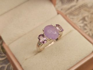 Anillo Plata 925 Jade Lavanda Amatista