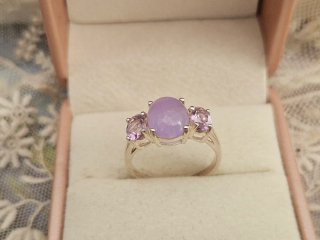 Anillo Plata 925 Jade Lavanda Amatista
