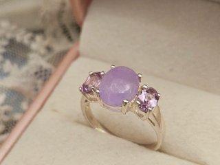 Anillo Plata 925 Jade Lavanda Amatista