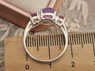 Anillo Plata 925 Jade Lavanda Amatista