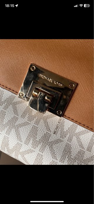 Michael Kors Lita Mediano Satchel MK signature NWT
