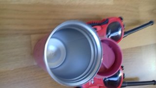 Walkie Talkie y Vaso Rosa con Tapa