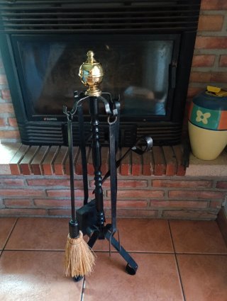 Set limpieza chimenea 4 piezas metal