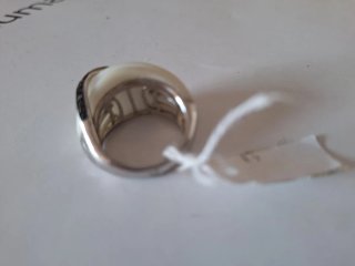 Anillo Plata 925 y Ónix Blanco .Talla 17