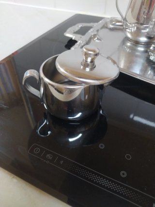 Juego café inoxidable vintage cristal