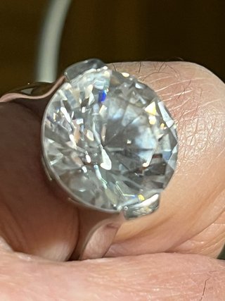 Anello Argento 925 Solitario Grande