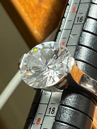 Anello Argento 925 Solitario Grande