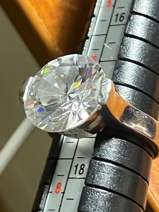 Anello Argento 925 Solitario Grande