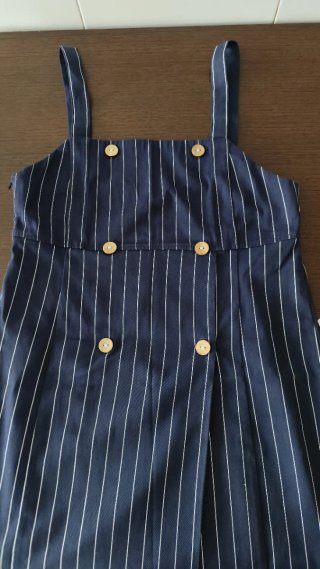Peto azul rayas blancas Easy Wear. Mono.Nuevo