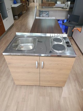 Mueble cocina con fregadero y placa
