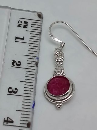 Pendientes Plata 925 y Rubí