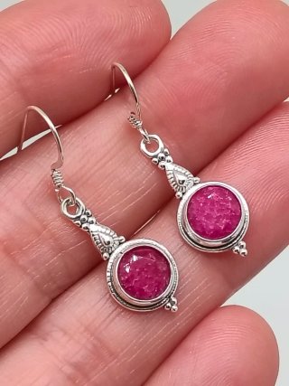 Pendientes Plata 925 y Rubí