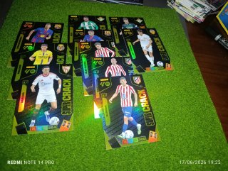 Cartas de fútbol Panini Super Crack