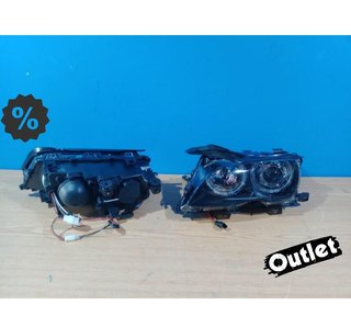 JI FAROS BMW E46 OJOS ANGEL LED CCFL 4 PUERTAS 01-05 FONDO N
