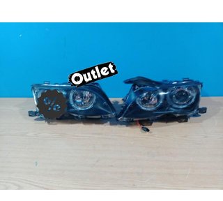 JI FAROS BMW E46 OJOS ANGEL LED CCFL 4 PUERTAS 01-05 FONDO N