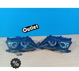 JI FAROS BMW E46 OJOS ANGEL LED CCFL 4 PUERTAS 01-05 FONDO N