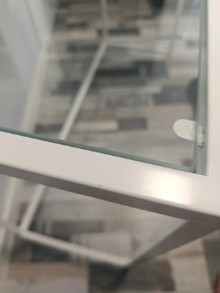 Escritorio Ikea Vittsjö Blanco, Cristal y Metal
