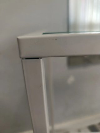 Escritorio Ikea Vittsjö Blanco, Cristal y Metal