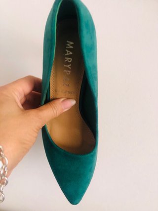 Zapatos tacón MARYPAZ verde/teal talla 38