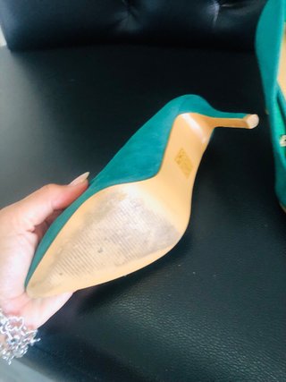 Zapatos tacón MARYPAZ verde/teal talla 38