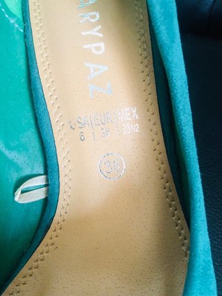 Zapatos tacón MARYPAZ verde/teal talla 38