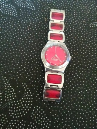 Orologio Swatch Rosso e Argento