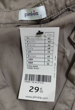 Vestido Pimkie marrón talla XL