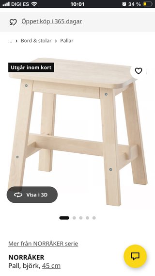 Taburetes de madera Ikea