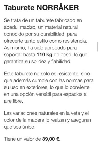 Taburetes de madera Ikea