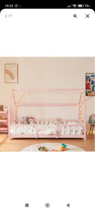 Cama infantil casa pino Sisimiut