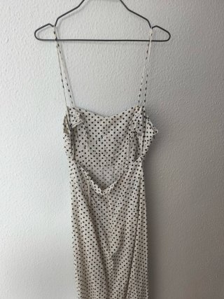 Vestido Zara lunares blanco S