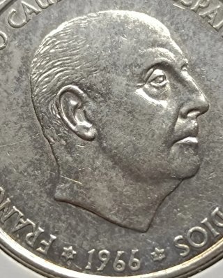 100 Pesetas Plata 1966 (*19*70) Estado Español