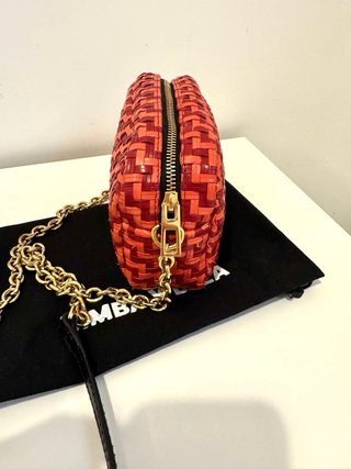 Bolso de hombro Bimba y Lola tejido Naranja y rojo