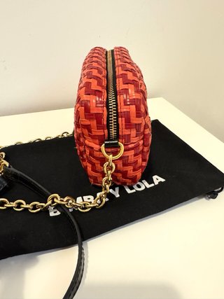 Bolso de hombro Bimba y Lola tejido Naranja y rojo