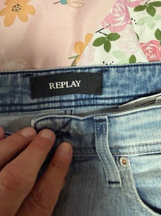 Replay Pantalones Cortos Vaqueros Azul Talla M