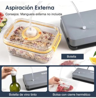 Envasadora al Vacío YASHE Modos Seco y Húmedo