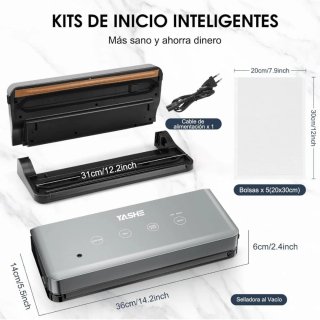 Envasadora al Vacío YASHE Modos Seco y Húmedo