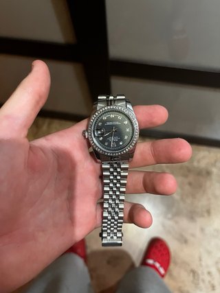 Orologio da Uomo Nero e Argento