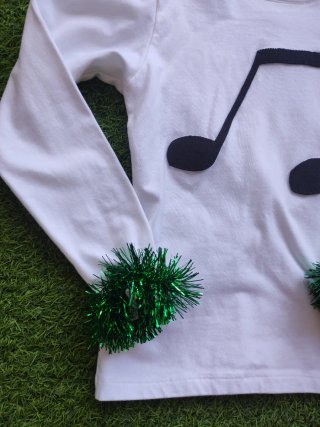 Camiseta Navidad Nota Musical Talla 10