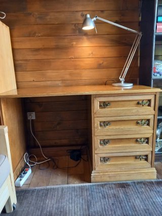 Mesa escritorio madera 4 cajones