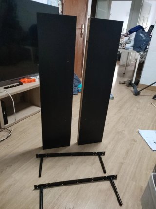 2 Estanterías Lack Negras Ikea