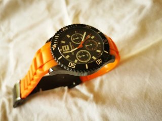 Reloj Cronómetro Neckmarine Negro Naranja