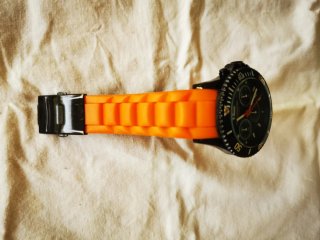 Reloj Cronómetro Neckmarine Negro Naranja