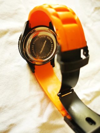 Reloj Cronómetro Neckmarine Negro Naranja