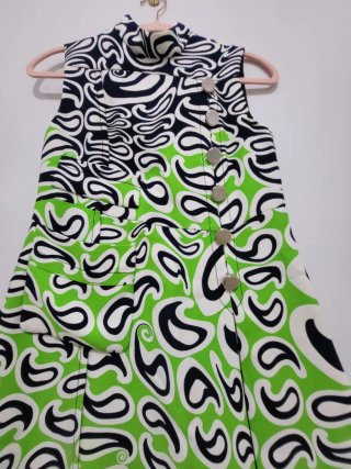 Vestido Miu Miu Verde y Multicolor