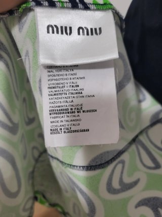 Vestido Miu Miu Verde y Multicolor